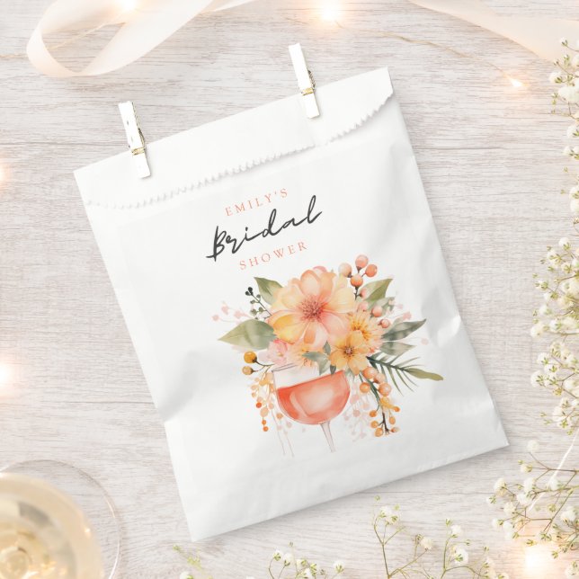 Aperol Spritz Floral Bridal Shower Favour Bags (Clipped)