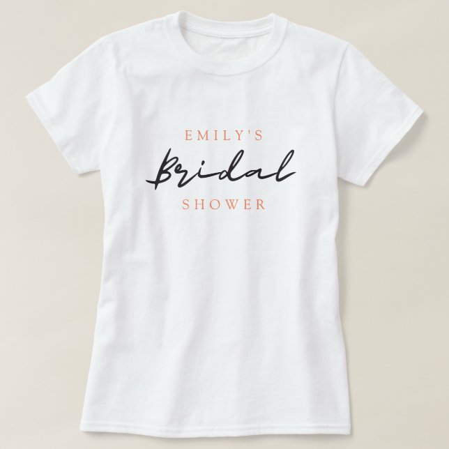 Aperol Spritz Floral Bridal Shower T-Shirt (Design Front)
