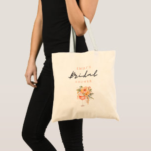 Aperol Spritz Floral Bridal Shower Tote Bag