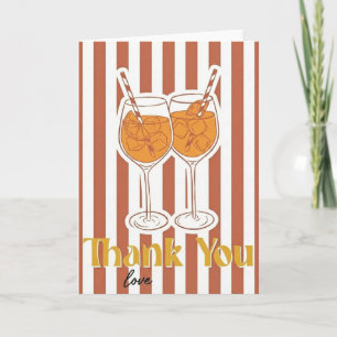 Aperol Spritz Lover Gift Thank Love Bachelorette Card