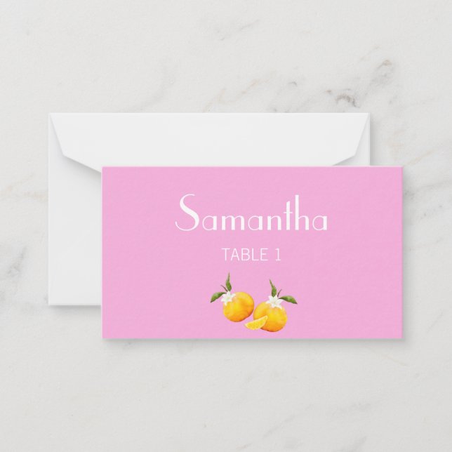 Aperol Spritz Main Squeeze Bridal Shower Name Card (Front)