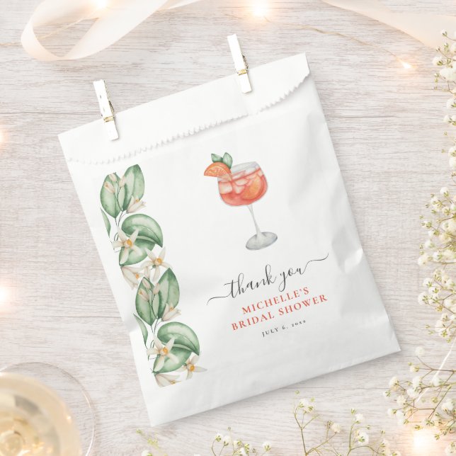 Aperol Spritz Orange Bridal Shower Favour Bags (Clipped)