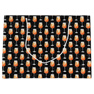 Aperol Spritz Pattern Large Gift Bag