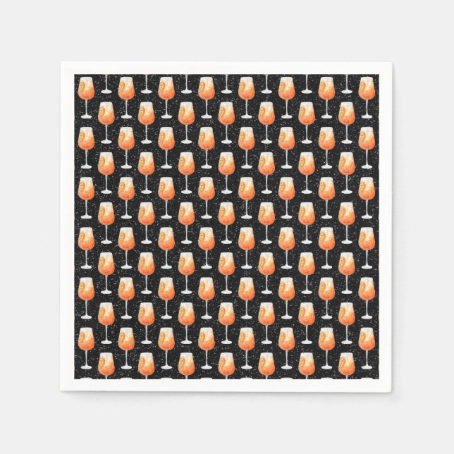 Aperol Spritz Pattern Napkin (Front)