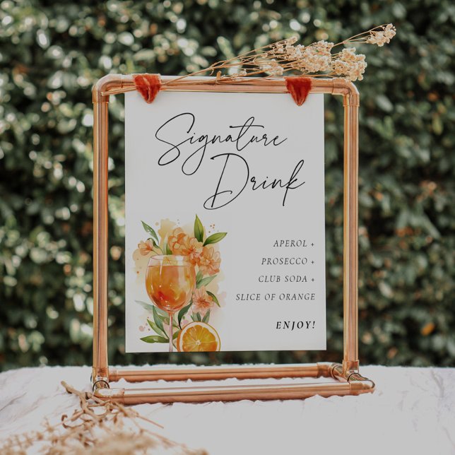 Aperol Spritz Sign Signature Drink Bridal Shower (Creator Uploaded)