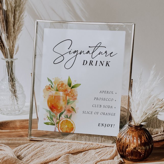 Aperol Spritz Sign Signature Drink Bridal Shower (Creator Uploaded)