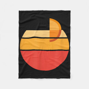 Aperol Spritz Sprizz Minimal Retro Sun Summer Tail Fleece Blanket