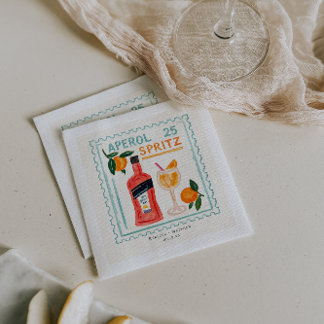 Aperol Spritz Stamp | Italian Wedding Bar Napkin
