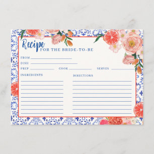 Aperol Spritz thats amore bridal shower recipe Enclosure Card