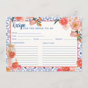 Aperol Spritz thats amore bridal shower recipe Enclosure Card