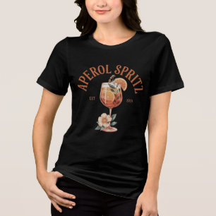 Aperol Spritz Vintage Cocktail Emblem – Est. 1919 Tri-Blend Shirt