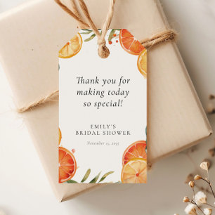 Aperol Spritz Watercolor Bridal Shower Gift Tags