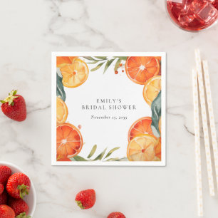 Aperol Spritz Watercolor Bridal Shower Napkin