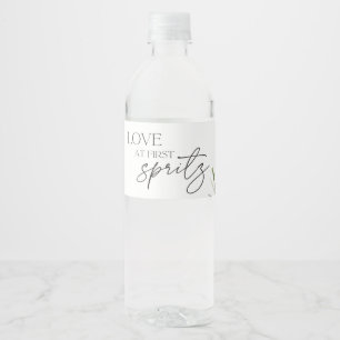 Aperol Spritz Watercolor Bridal Shower Water Bottle Label
