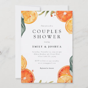 Aperol Spritz Watercolor Couples Shower Invitation