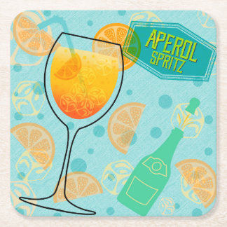 Aperol SpritzSquare Square Paper Coaster