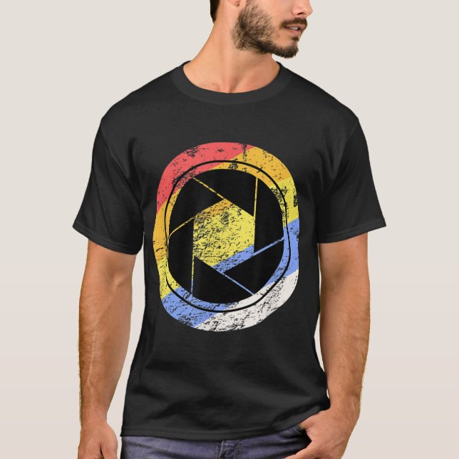 Aperture Camera Lens, Photography T-Shirt (Front)