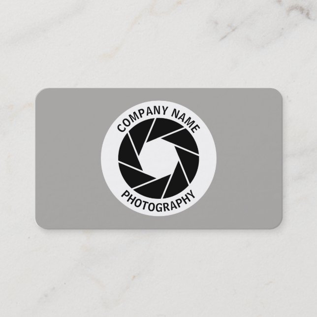Aperture Circle - Grey Business Card (Front)