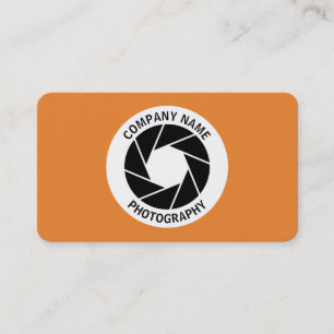 Aperture Circle - Orange Business Card