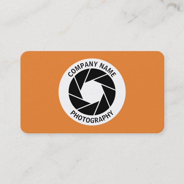 Aperture Circle - Orange Business Card (Front)