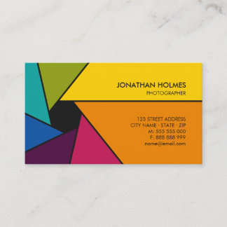Aperture Colours Photographer business card
