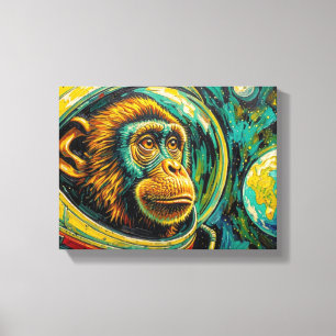 APES IN SPACE-5 CANVAS PRINT
