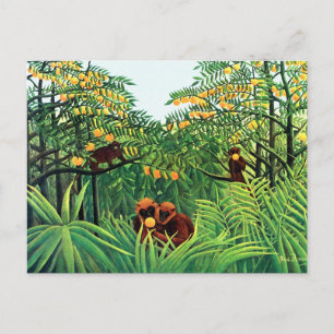 "Apes in the Orange Grove" by Henri Rousseau Postcard