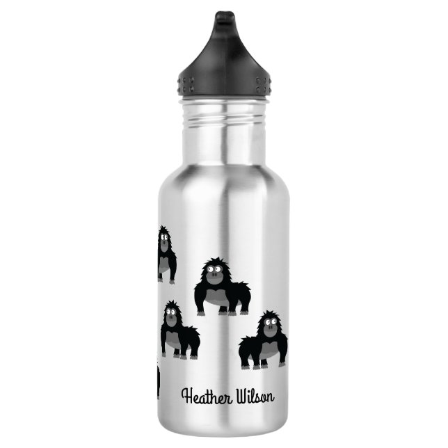 Apes Kids Gorilla Water Bottle with Name (Right)