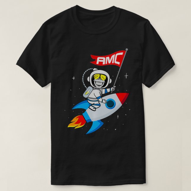 Apes To The Moon $AMC Short Squeeze  T-Shirt (Design Front)