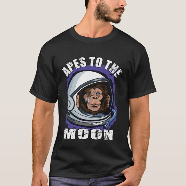 Apes together strong HODL diamond hands to the moo T-Shirt (Front)