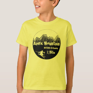 Apex Mountain British Columbia boys yellow ski tee