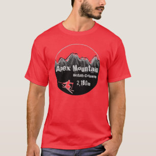 Apex Mountain British Columbia guys ski red tee