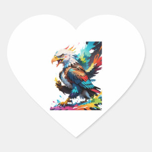 Apex Soar Majestic Eagle's Flight Graphic Tee BB Heart Sticker