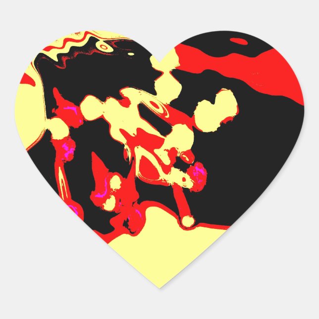Apfelblüte Heart Sticker (Front)