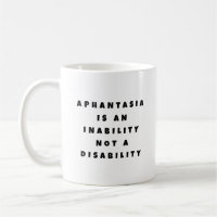 Aphantasia Inability Not Disability Black Font