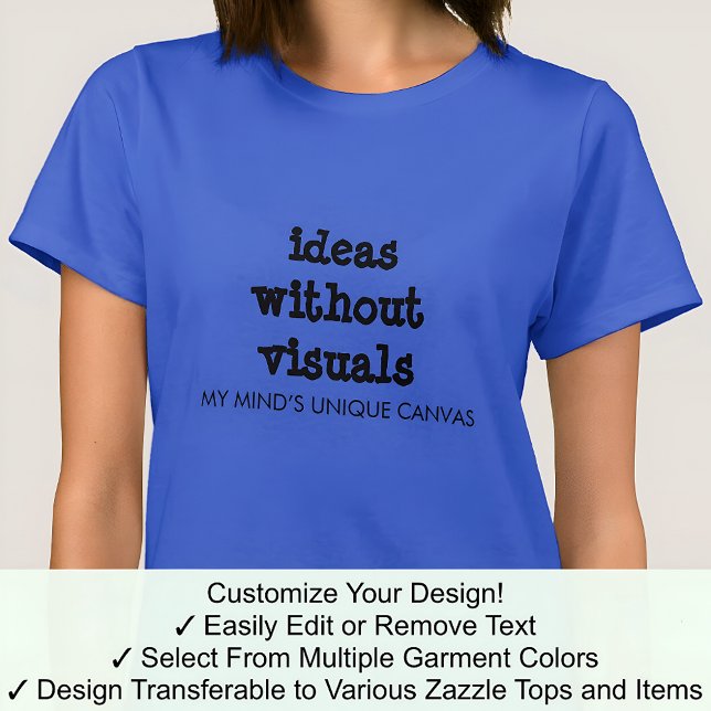 Aphantasia Mind’s Unique Canvas Black Font T-Shirt (Creator Uploaded)