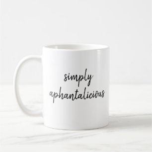 Aphantasia Simply Aphantalicious Black Font Coffee Mug