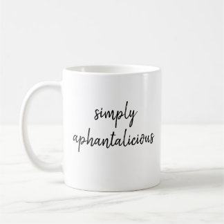 Aphantasia Simply Aphantalicious Black Font Coffee Mug