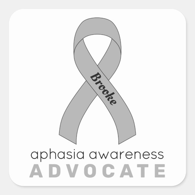 Aphasia Advocate White Square Sticker (Front)
