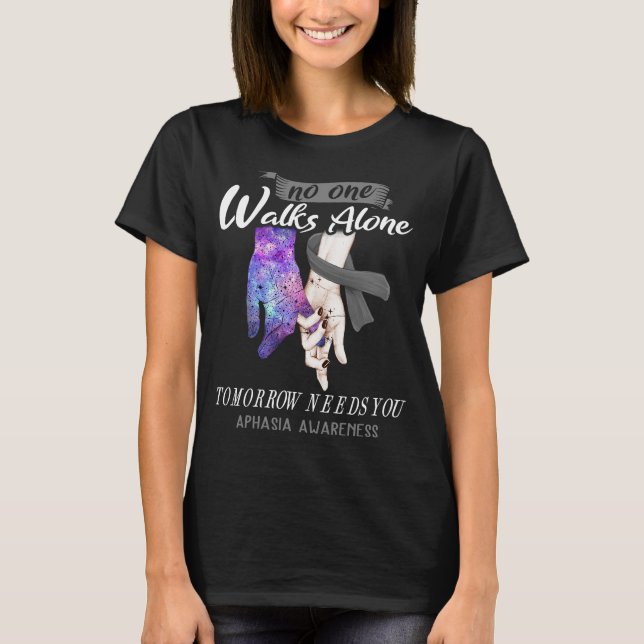 Aphasia Awareness Ribbon Support Gifts T-Shirt (Front)