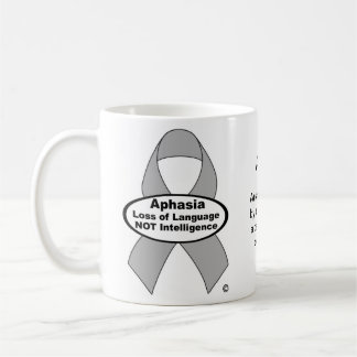 Aphasia Awareness Silver Ribbon Product Coffee Mug