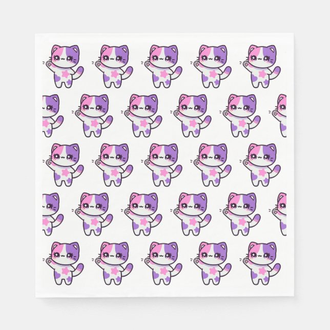 Aphmau Style, Birthday Girl, Meemeows, Minecraft Napkin (Front)