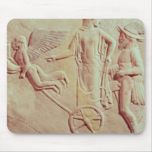 Aphrodite and Hermes riding on a chariot Mouse Mat