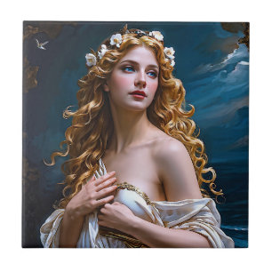 "Aphrodite: Goddess of Love and Light" Tile