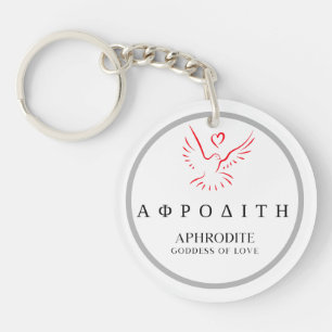 Aphrodite Greek Goddess of Love Dove Design Key Ring