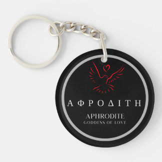 Aphrodite Greek Goddess of Love Dove Design Key Ring