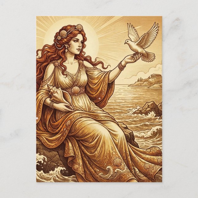 Aphrodite Greek Goddess Postcard (Front)