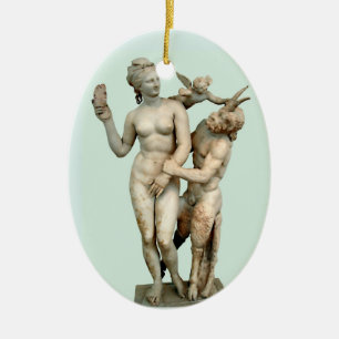 Aphrodite, Pan and Eros Ceramic Tree Decoration