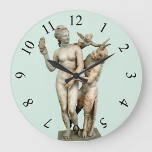 Aphrodite, Pan and Eros Large Clock