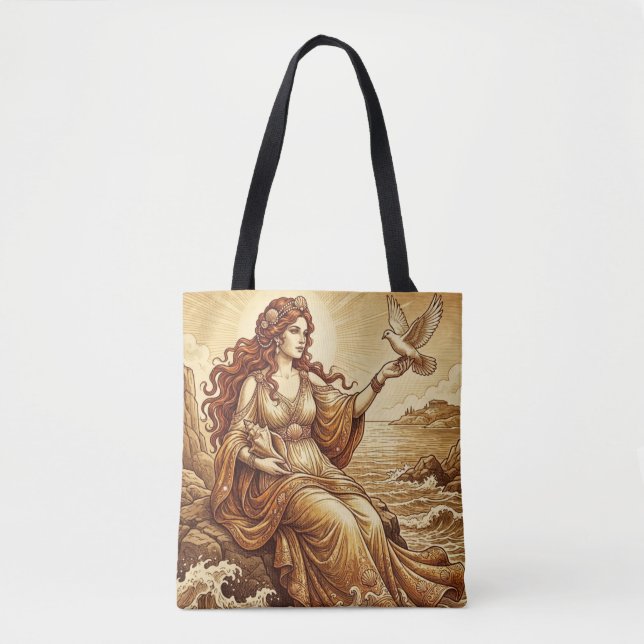 Aphrodite Vintage Mythology Tote Bag (Front)